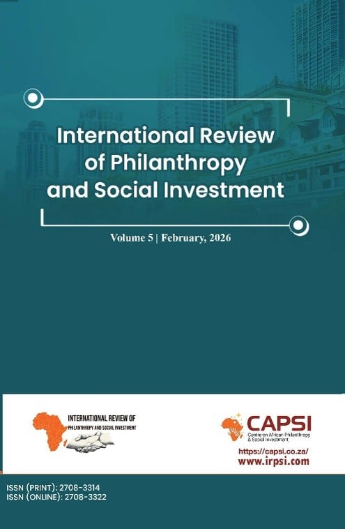 The International Review of Philanthropy and Social Investment